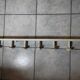 Coat rack wood boarding 7 hooks patinated old vintage deco dp 1121b74