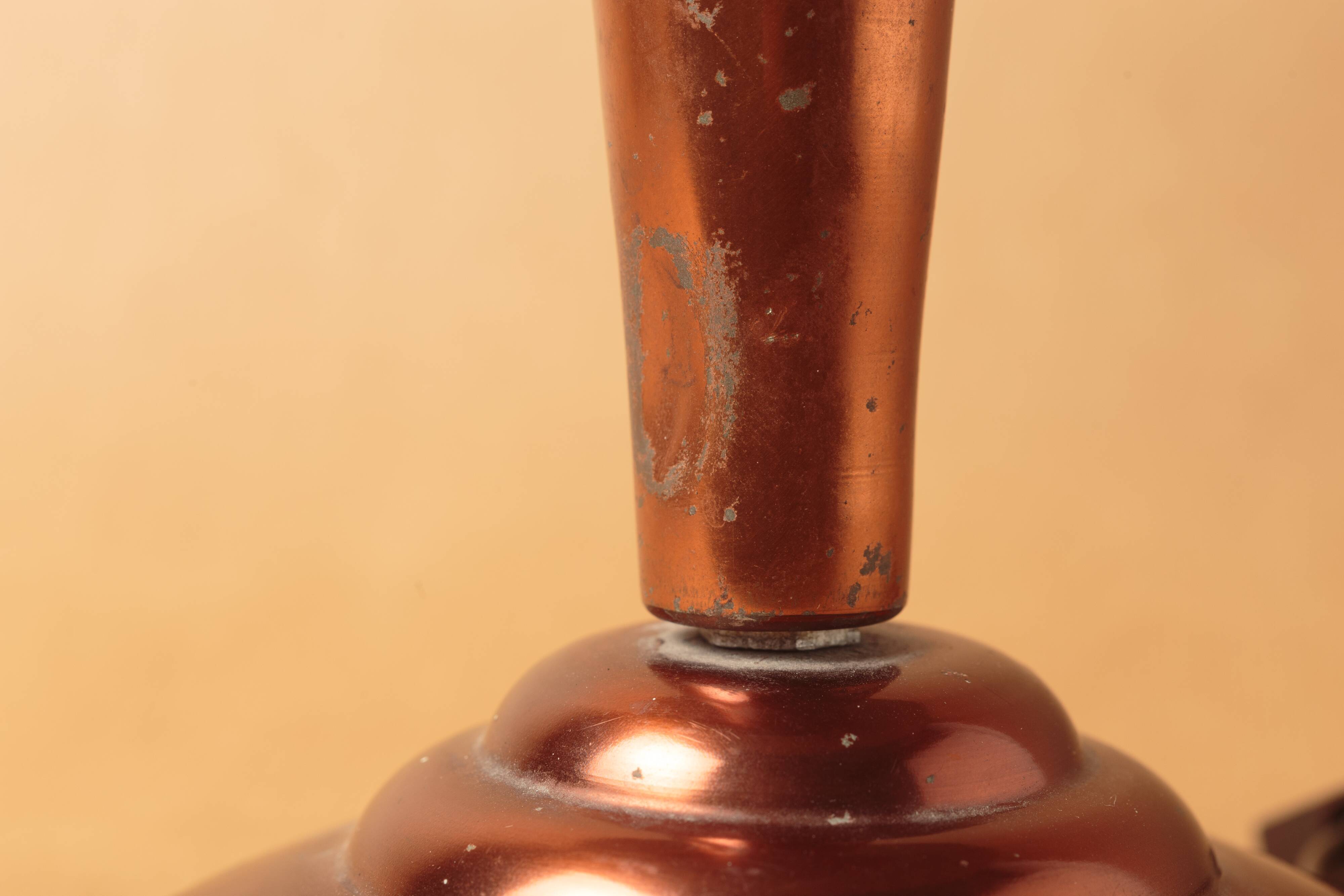 Desk lamp mushroom copper metal art deco 1930 1940