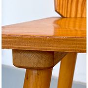 Vintage brutalist pine chairs