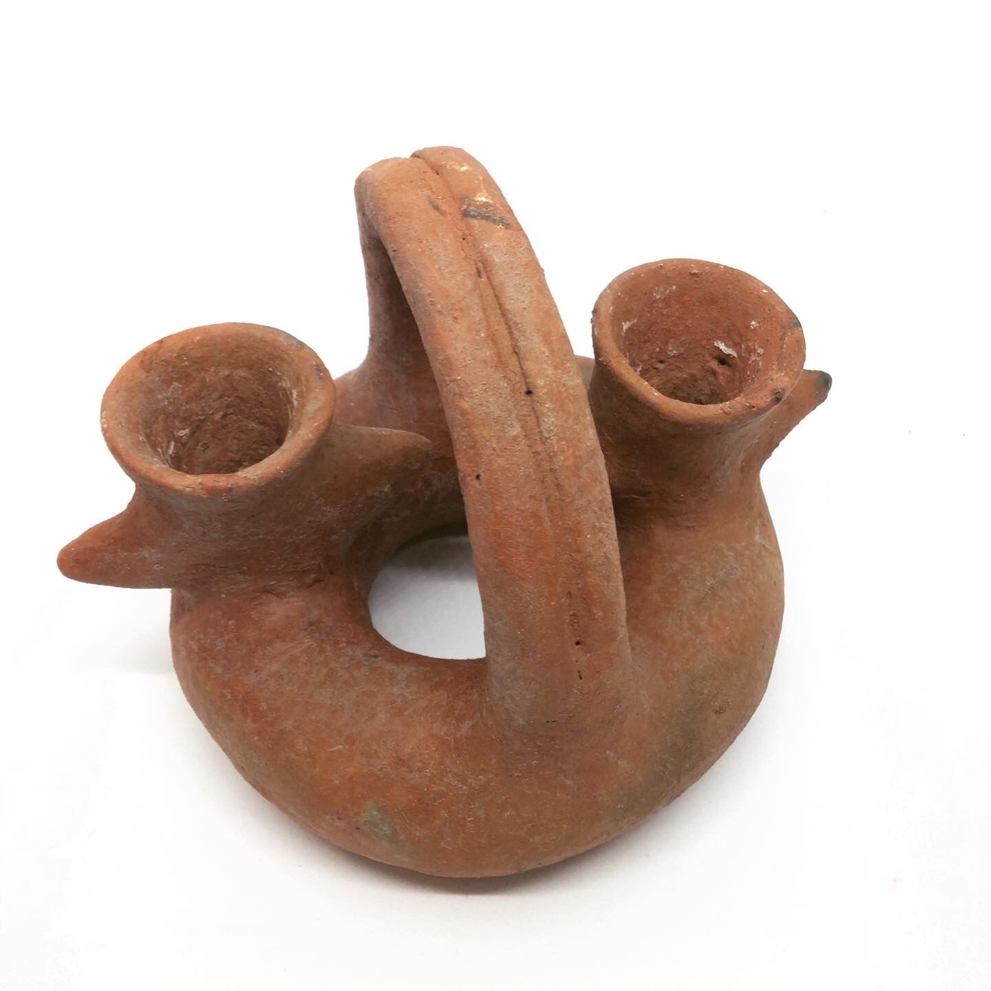 Brutalist terracotta candlestick