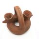 Brutalist terracotta candlestick