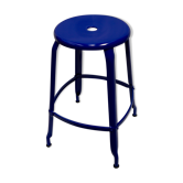 Tabouret nicolle h60 bleu outremer brillant ral 5002