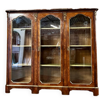 Bookcase in marquetry from napoleon iii period xix eme century attributed to paul sormani