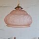 Art deco frosted glass pendant light