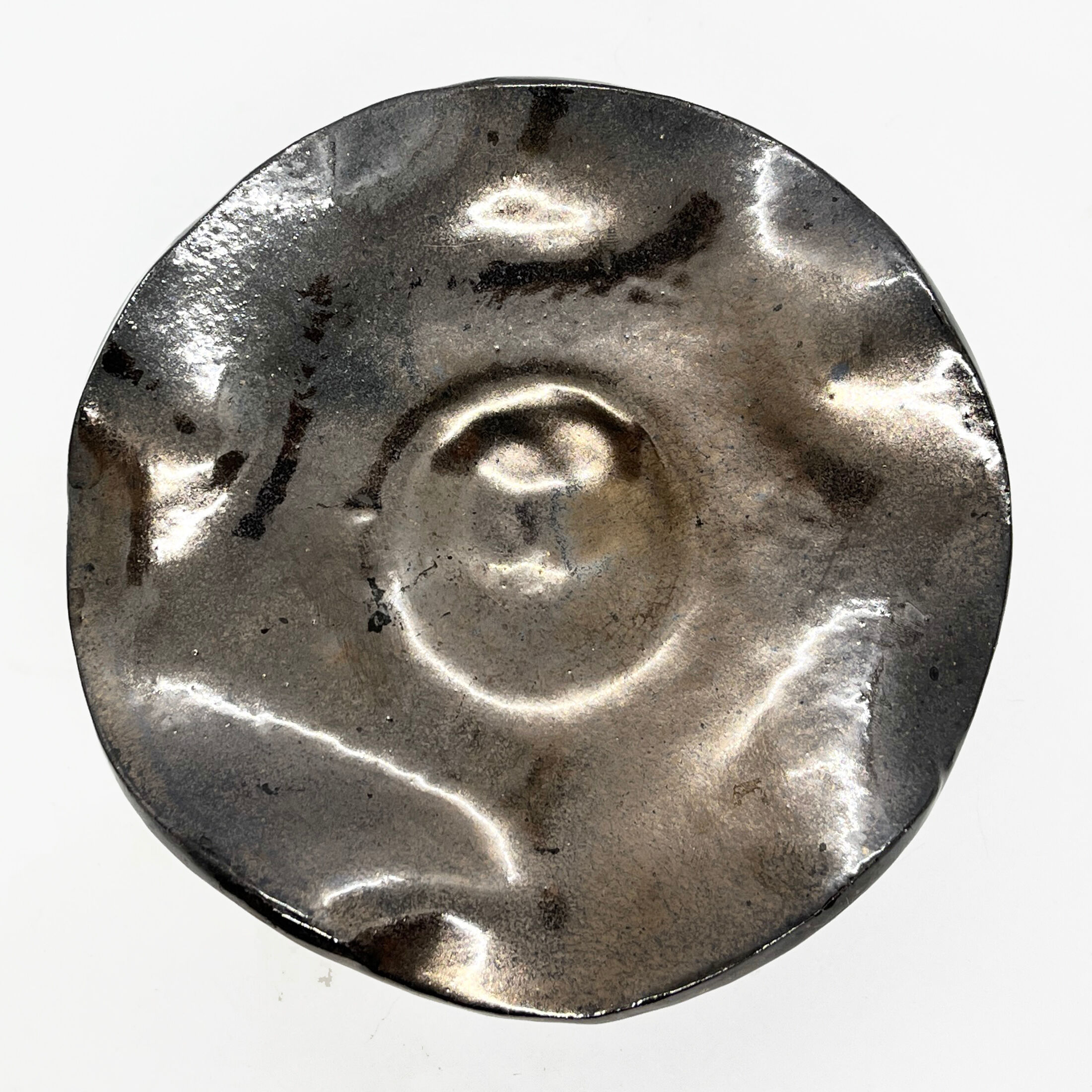 Ceramic, hand-formed candlestick, Czech Republic, 1992.