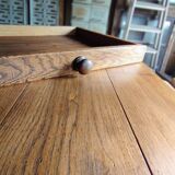 Solid oak farmhouse table, 270x120 cm, with 4 drawers