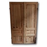 Pair of old XIX pine doors