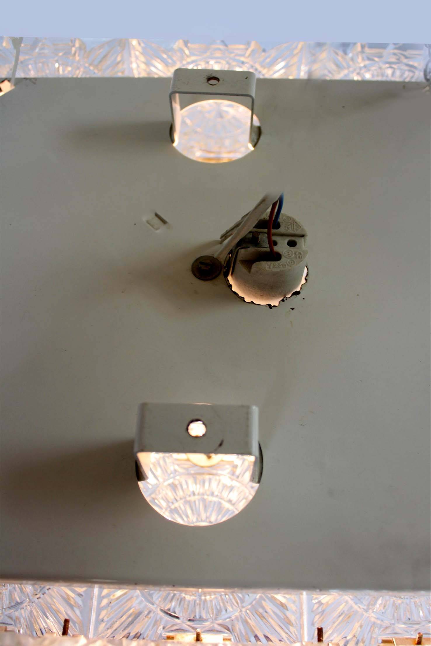 Lampe à Suspension Sculpturale Vintage en Verre par Kamenický Šenov, 1970s