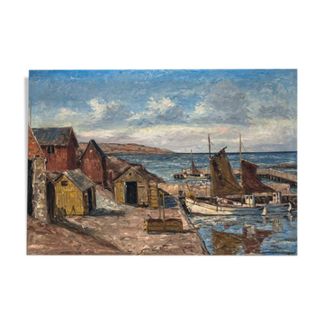 Canvas "Ships in port"