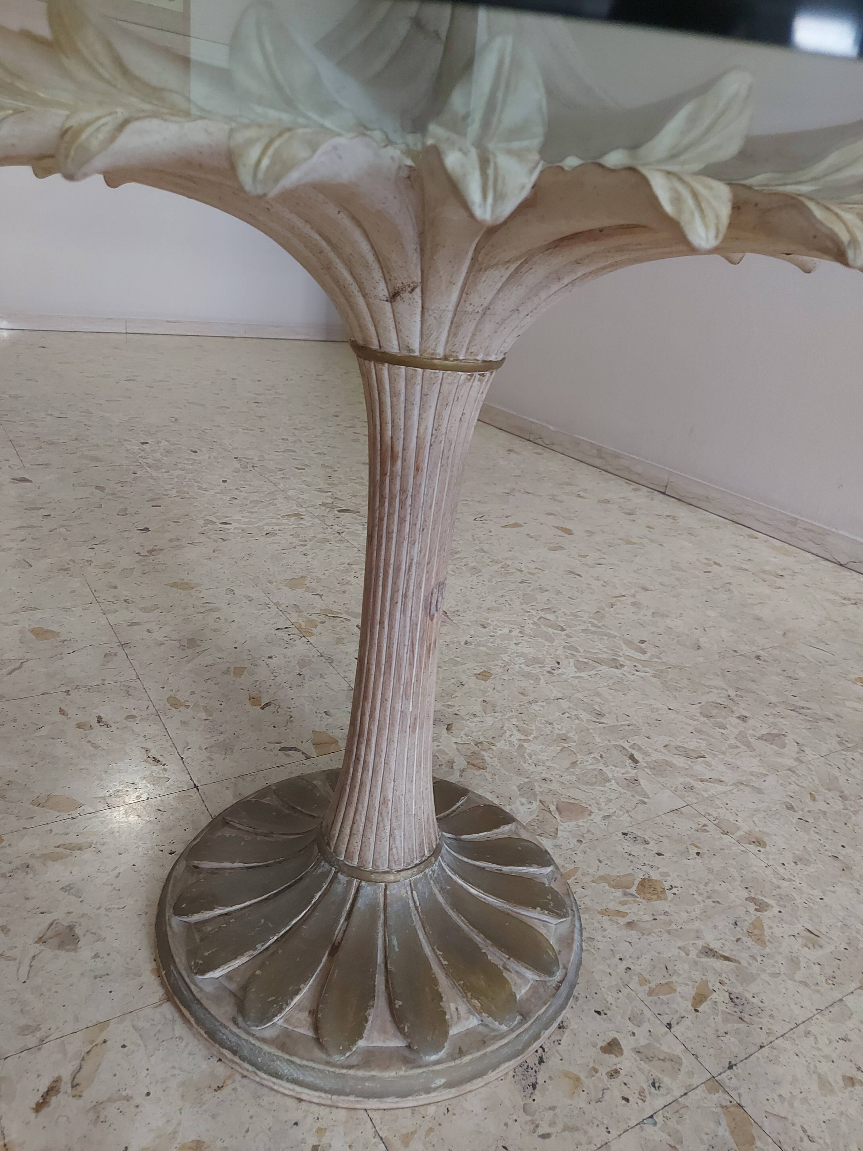 Italian daisy table 60s, 70'S design table Chelini Florence
