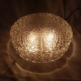 Ceiling light globe in cast glass and bakelite