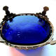 Small table jardiniere, cobalt blue crystal and napoleon iii gilded bronze support