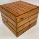 Vintage pine storage box basket wood minimalism 60s
