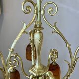 Art Deco tulip chandelier Daum