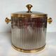 Vintage chrome and gold metal ice bucket