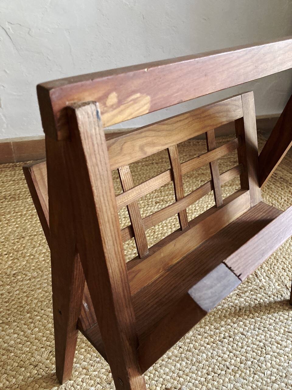 Wooden magazine rack, Scandinavian style