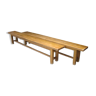 Pair of farm old solid oak bench