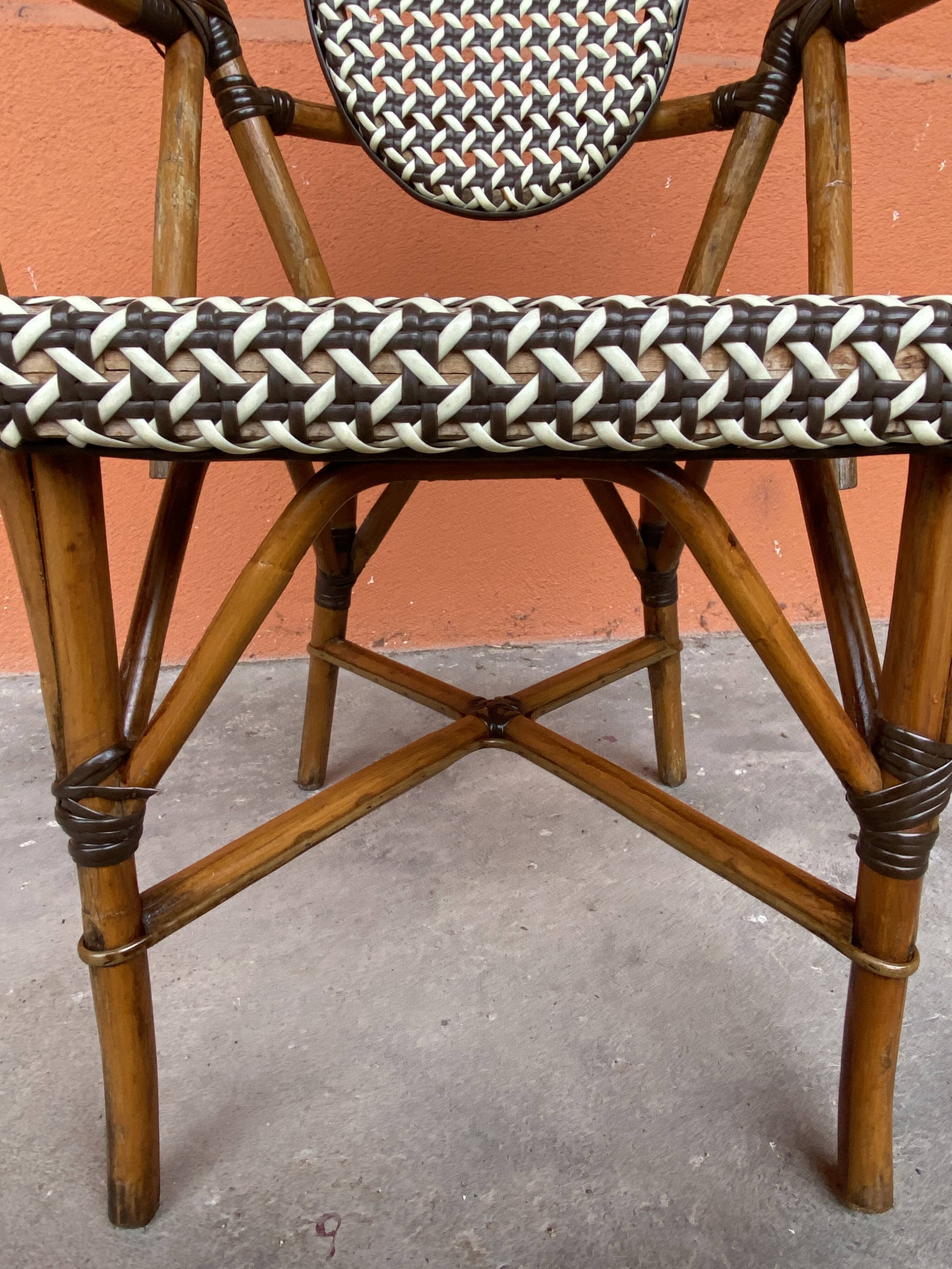 4 chaises Bistrot Parisienne Paris Rotin & scoubidou