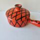 Red ceramic saucepan Terfeu Vallauris 5060 (capron, picault...)
