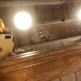 Large Art Deco wooden mirror