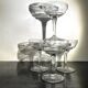 Coupes à champagne en cristal ciselé