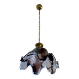 Large art glass pendant light, Pertti Santalahti for Humppila, Norway 1960s