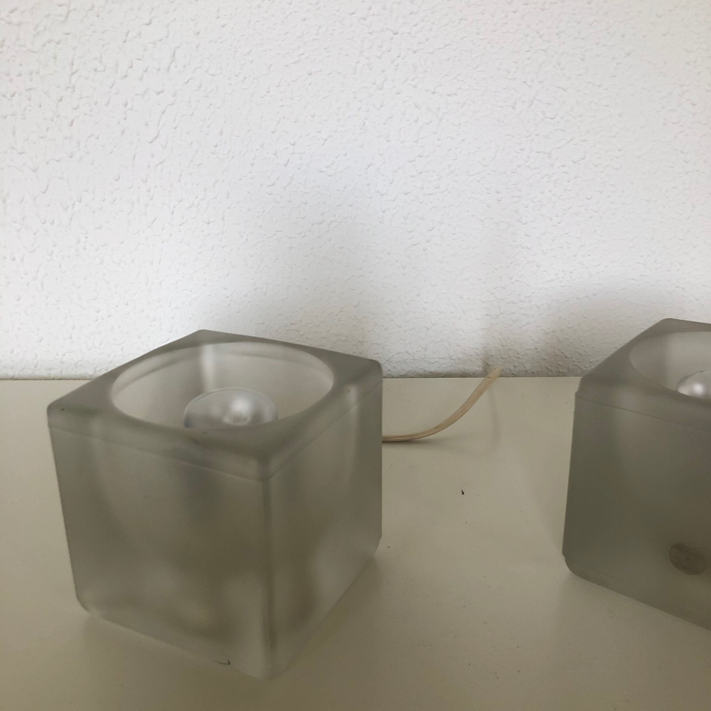 Pair lamps ice cubes Peill - Putzler - 1970