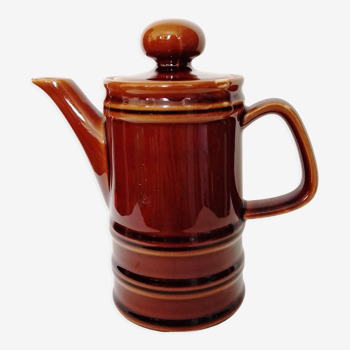 Brown ceramic coffee maker