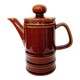 Brown ceramic coffee maker