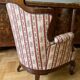 Louis Philippe style armchair with footrest from the 19th century.