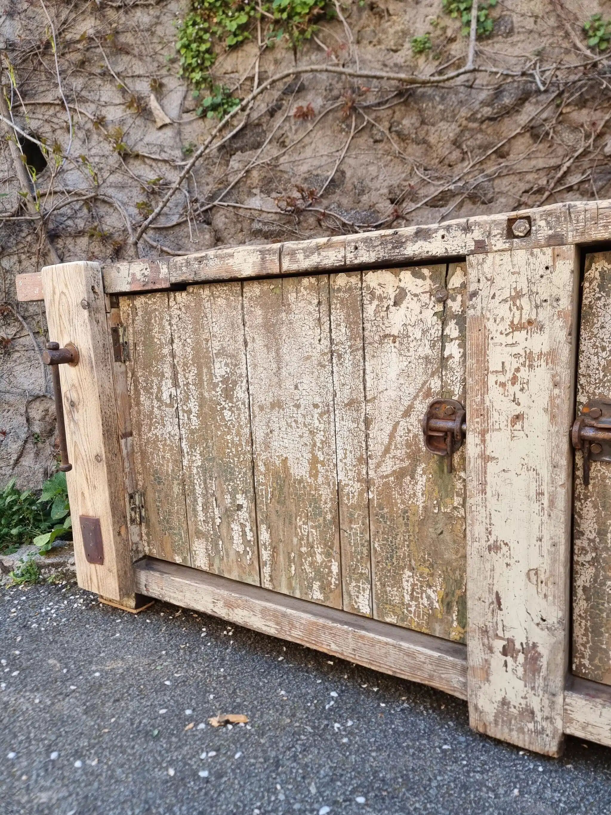 Established ancient French console table / kitchen island / shop counter, early 1900s.
