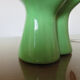 Hand green ceramic lamp and opaline white years 70