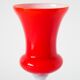 Orange-red opaline vase, 1960, 23 x 11 cm