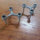 A pair of atomic age candle holders