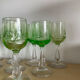 Set of 10 uraline glasses from the 1970s.