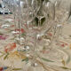 Crystal wine glasses (bud-shaped foot)