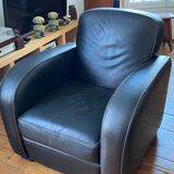 Leather club chair