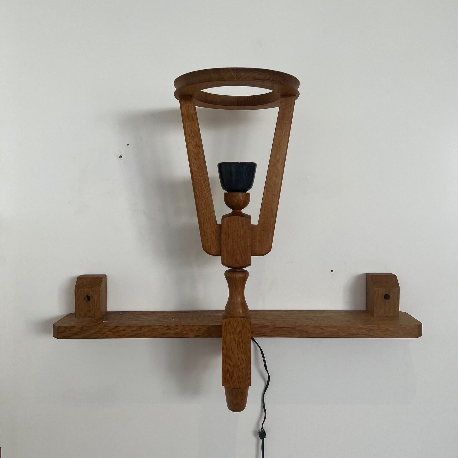 Guillerme et Chambron French Mid-Century Shelf Wall Lights