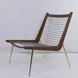 BOOMERANG ARMCHAIR by P. HVIDT & NIELSEN, ed. original, restored, 1950