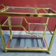 Brass bar table - Pierre Vandel serving trolley