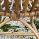 Set of 3 vintage rattan armchairs