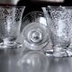 Six glasses of Baccarat wine in engraved crystal, model "Michelangelo"