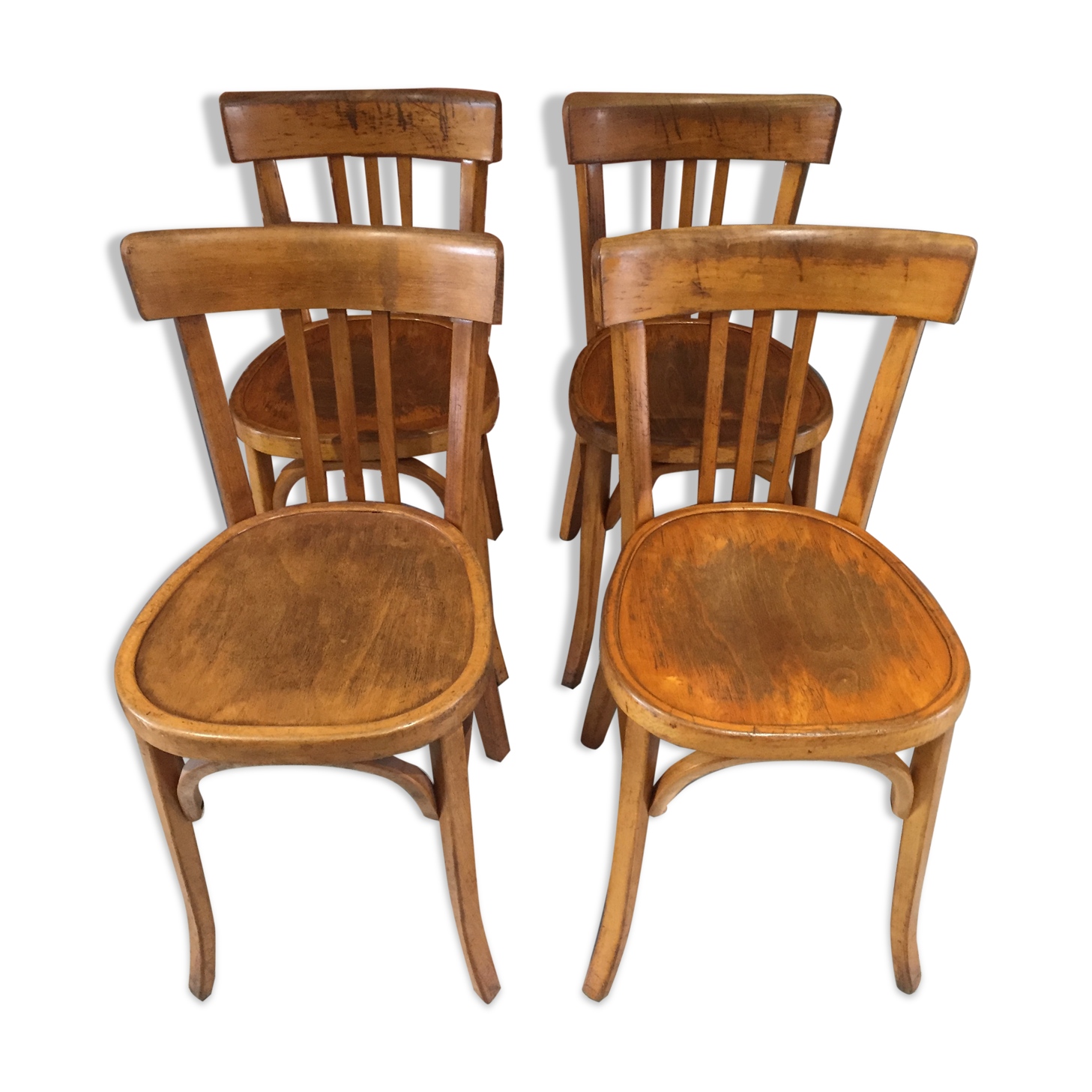 Suite of 4 Baumann bistro chairs 60