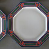 6 assiettes plates coquet forme lotus modèle orénoque