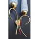 60's glass and brass wall light