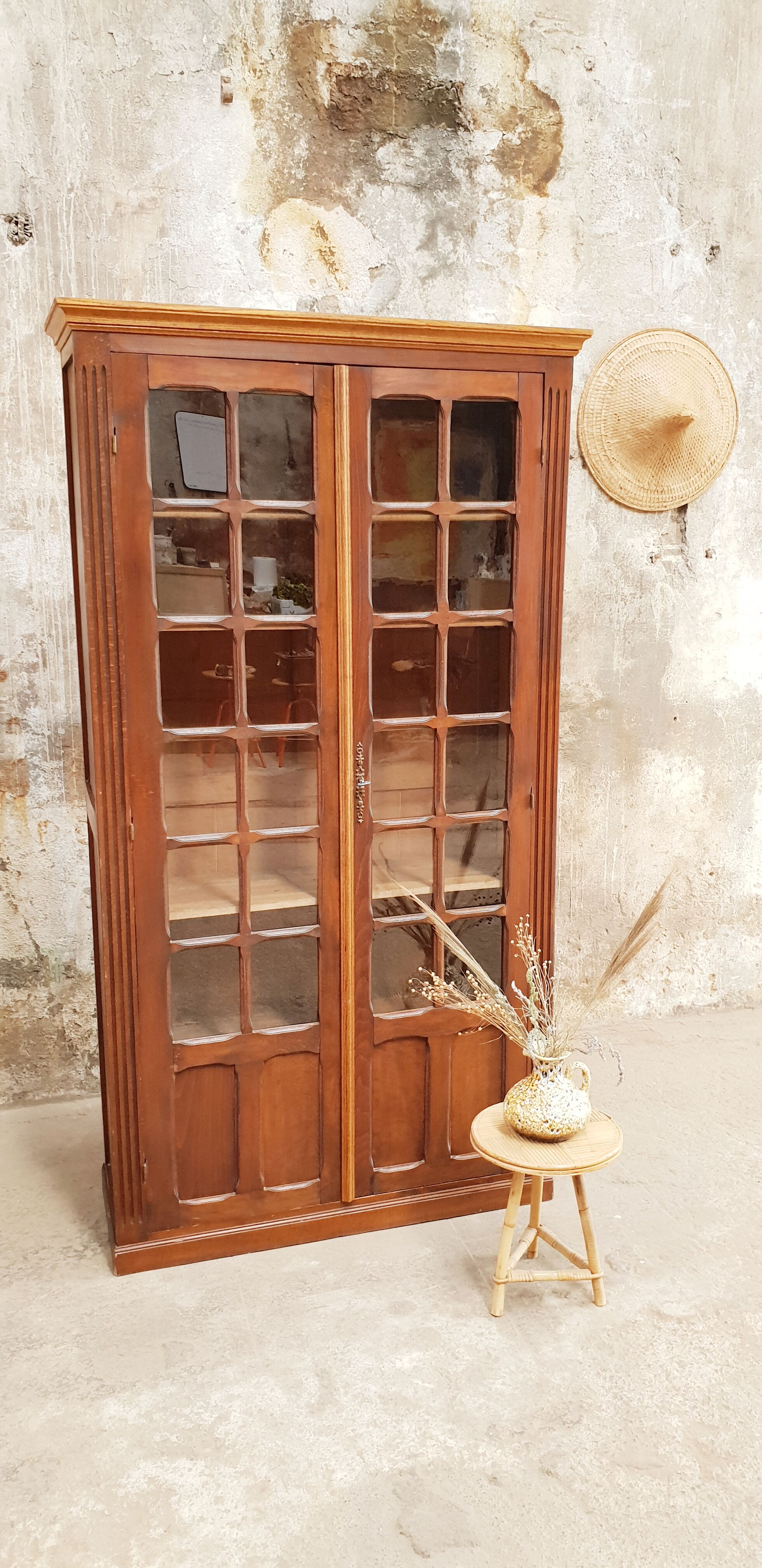 Vintage glass library