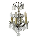Early 20th century chandelier in bohemian crystal