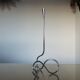 Scandinavian candlestick in chrome metal 1970