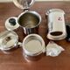 Euroexpress Nanni stainless steel set, 6-cup coffee maker, Italy 1980