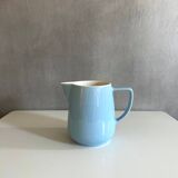Vintage ceramic jug pastel blue, waku germany, 50's kitchen